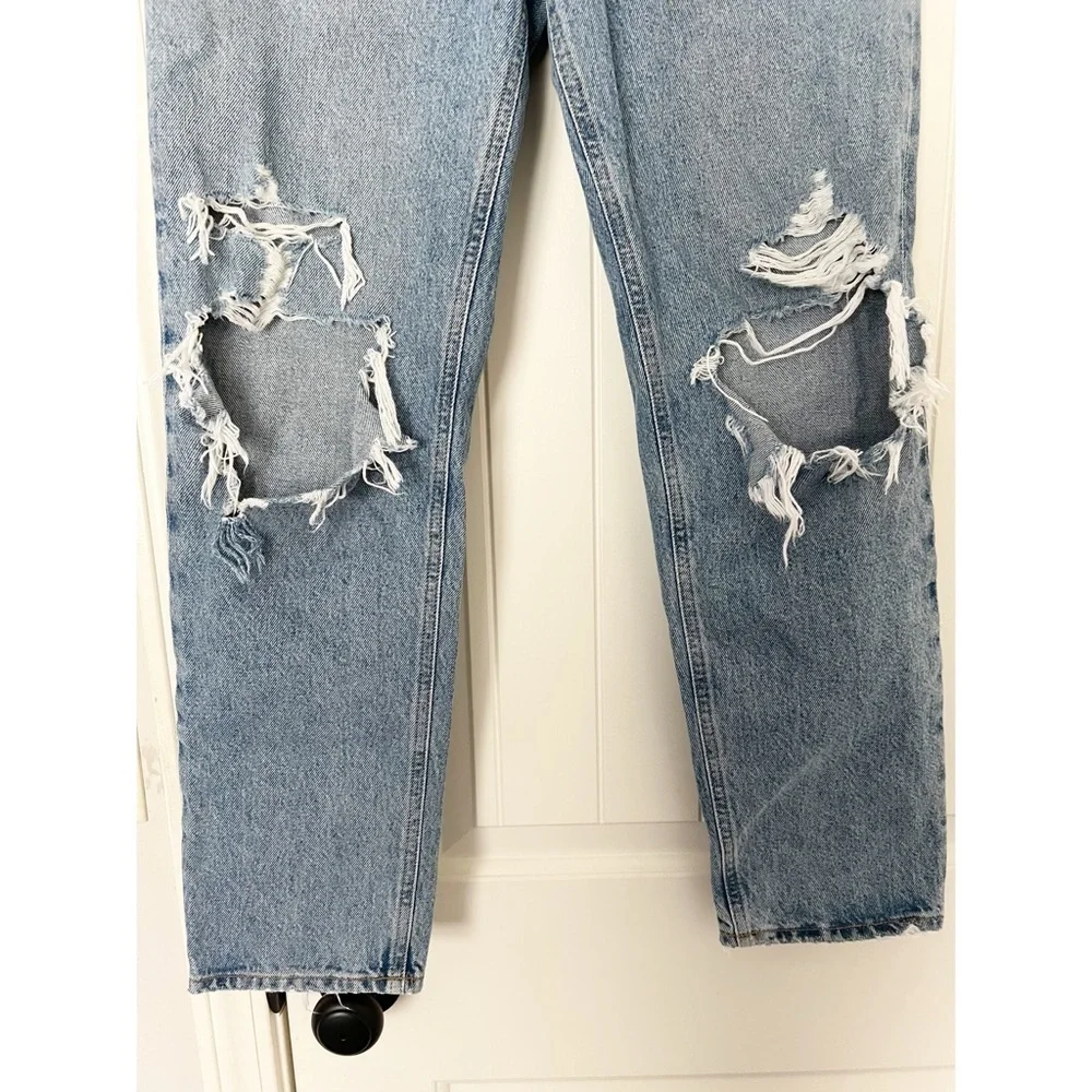 AGOLDE Fen Cropped Straight-Leg Jeans in Wander Wash - Picture 8 of 12